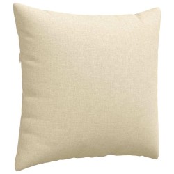 Coussins de canapé 2 pcs Crème 50 x 50 cm tissu 519099519099