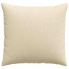 Coussins de canapé 2 pcs Crème 50 x 50 cm tissu 519099519099