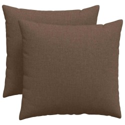 Coussins de canapé 2 pcs Marron 50 x 50 cm tissu 519104519104