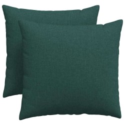 Coussins de canapé 2 pcs Vert foncé 50 x 50 cm tissu 519110519110