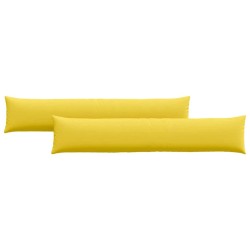 Coussins de canapé 2 pcs Jaune clair 200 x 40 cm tissu 519112519112