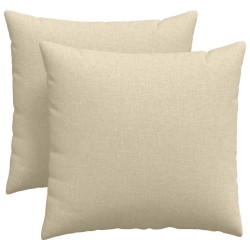 Coussins de canapé 2 pcs Crème 45 x 45 cm tissu 519116519116