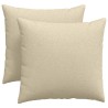 Coussins de canapé 2 pcs Crème 45 x 45 cm tissu 519116519116