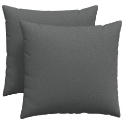 Coussins de canapé 2 pcs Gris foncé 45 x 45 cm tissu 519142519142