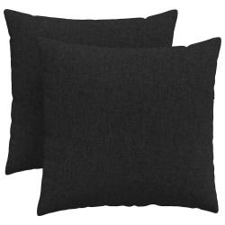 Coussins de canapé 2 pcs Noir 45 x 45 cm tissu 519143519143
