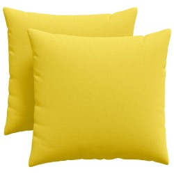 Coussins de canapé 2 pcs Jaune clair 45 x 45 cm tissu 519144519144