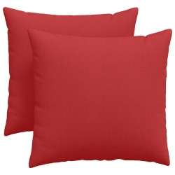 Coussins de canapé 2 pcs Rouge 45 x 45 cm tissu 519145519145