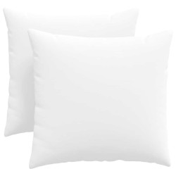 Coussins de canapé 2 pcs Blanc 45 x 45 cm tissu 519146519146