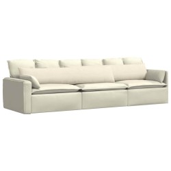 Coussins de canapé 2 pcs Crème 200 x 40 cm 519149519149