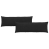 Coussins de canapé 2 pcs Noir 120 x 40 cm tissu 519166519166