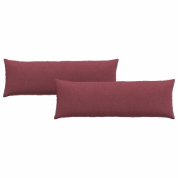 Coussins de canapé 2 pcs Bordeaux 120 x 40 cm tissu 519173519173