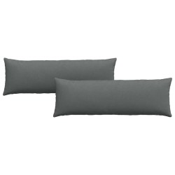 Coussins de canapé 2 pcs Gris foncé 120 x 40 cm tissu 519174519174