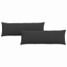 Coussins de canapé 2 pcs Noir 120 x 40 cm tissu 519179519179