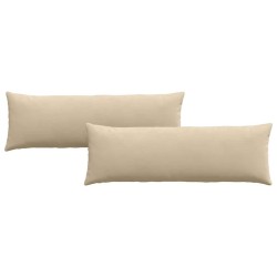 Coussins de canapé 2 pcs Crème 120 x 40 cm tissu 519183519183