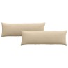 Coussins de canapé 2 pcs Crème 120 x 40 cm tissu 519183519183