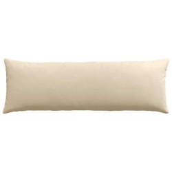 Coussins de canapé 2 pcs Crème 120 x 40 cm tissu 519183519183
