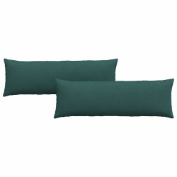 Coussins de canapé 2 pcs Vert foncé 120 x 40 cm tissu 519185519185
