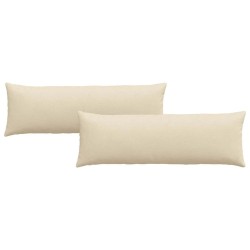 Coussins de canapé 2 pcs Crème 120 x 40 cm tissu 519186519186