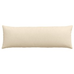 Coussins de canapé 2 pcs Crème 120 x 40 cm tissu 519186519186