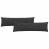 Coussins de canapé 2 pcs Noir 145 x 40 cm tissu 519193519193