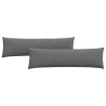Coussins de canapé 2 pcs Gris foncé 145 x 40 cm tissu 519194519194