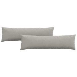 Coussins de canapé 2 pcs Gris clair 145 x 40 cm tissu 519195519195