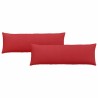 Coussins de canapé 2 pcs Rouge 120 x 40 cm tissu 519203519203
