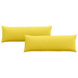 Coussins de canapé 2 pcs Jaune clair 120 x 40 cm tissu 519207519207