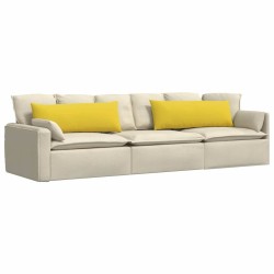 Coussins de canapé 2 pcs Jaune clair 120 x 40 cm tissu 519207519207