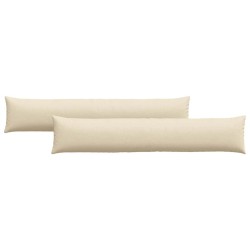 Coussins de canapé 2 pcs Crème 200 x 40 cm tissu 519212519212