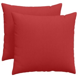 Coussins de canapé 2 pcs Rouge 50 x 50 cm tissu 519223519223
