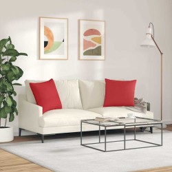 Coussins de canapé 2 pcs Rouge 50 x 50 cm tissu 519223519223