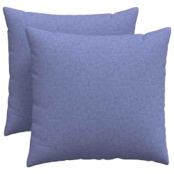Coussins de canapé 2 pcs Bleu denim 50 x 50 cm tissu 519225519225