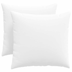 Coussins de canapé 2 pcs Blanc 50 x 50 cm tissu 519227519227