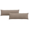 Coussins de canapé 2 pcs Taupe 120 x 40 cm tissu 519242519242