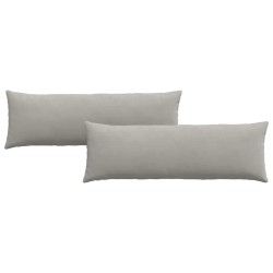 Coussins de canapé 2 pcs Gris clair 120 x 40 cm tissu 519245519245
