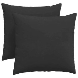 Coussins de canapé 2 pcs Noir 45 x 45 cm tissu 519247519247
