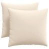 Coussins de canapé 2 pcs Beige 45 x 45 cm tissu 519249519249