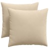 Coussins de canapé 2 pcs Crème 45 x 45 cm tissu 519250519250