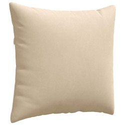 Coussins de canapé 2 pcs Crème 45 x 45 cm tissu 519250519250