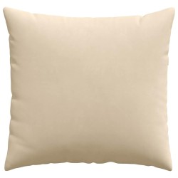 Coussins de canapé 2 pcs Crème 45 x 45 cm tissu 519250519250