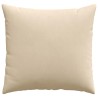 Coussins de canapé 2 pcs Crème 45 x 45 cm tissu 519250519250