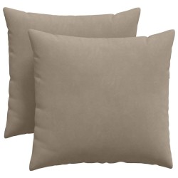 Coussins de canapé 2 pcs Taupe 45 x 45 cm tissu 519254519254