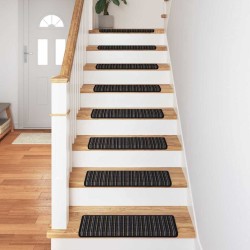 Tapis d'escalier auto-adhésifs 15 pcs Anthracite 65 x 21 x 4 cm 519265519265