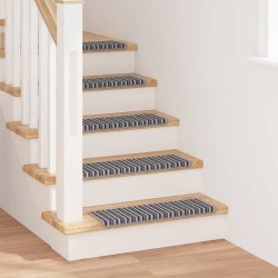 Tapis d'escalier auto-adhésifs Rayé 15 pcs Gris 65 x 21 x 4 cm 519266519266