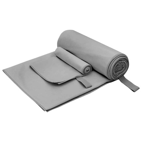 Set de serviettes de sport 2 pcs Gris foncé tissu 519283519283