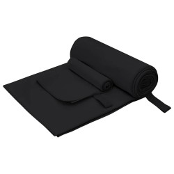 Set de serviettes de sport 2 pcs Noir tissu 519285519285