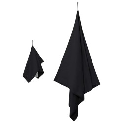 Set de serviettes de sport 2 pcs Noir tissu 519285519285