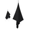 Set de serviettes de sport 2 pcs Noir tissu 519285519285