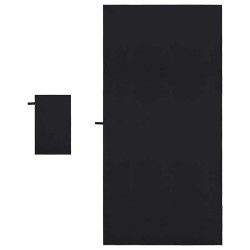 Set de serviettes de sport 2 pcs Noir tissu 519285519285